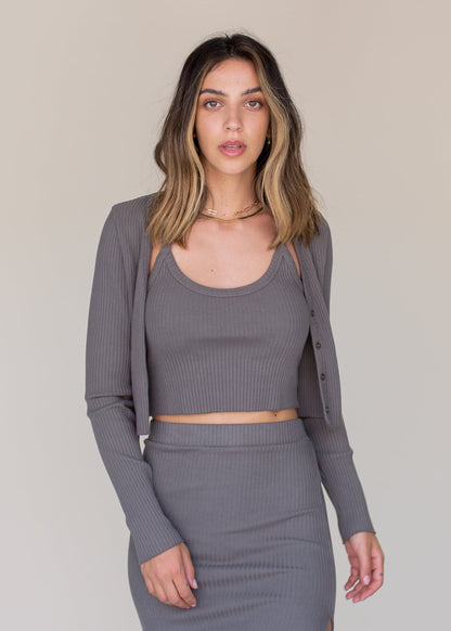 Ribbed Cardigan