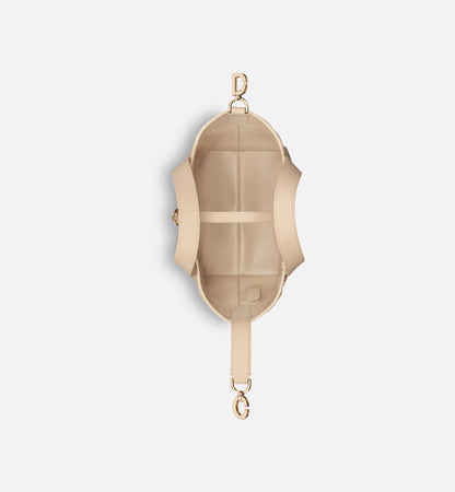 Small Toujours Vertical Tote Bag Powder Beige Macrocannage Calfskin