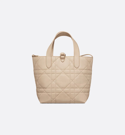 Small Toujours Vertical Tote Bag Powder Beige Macrocannage Calfskin