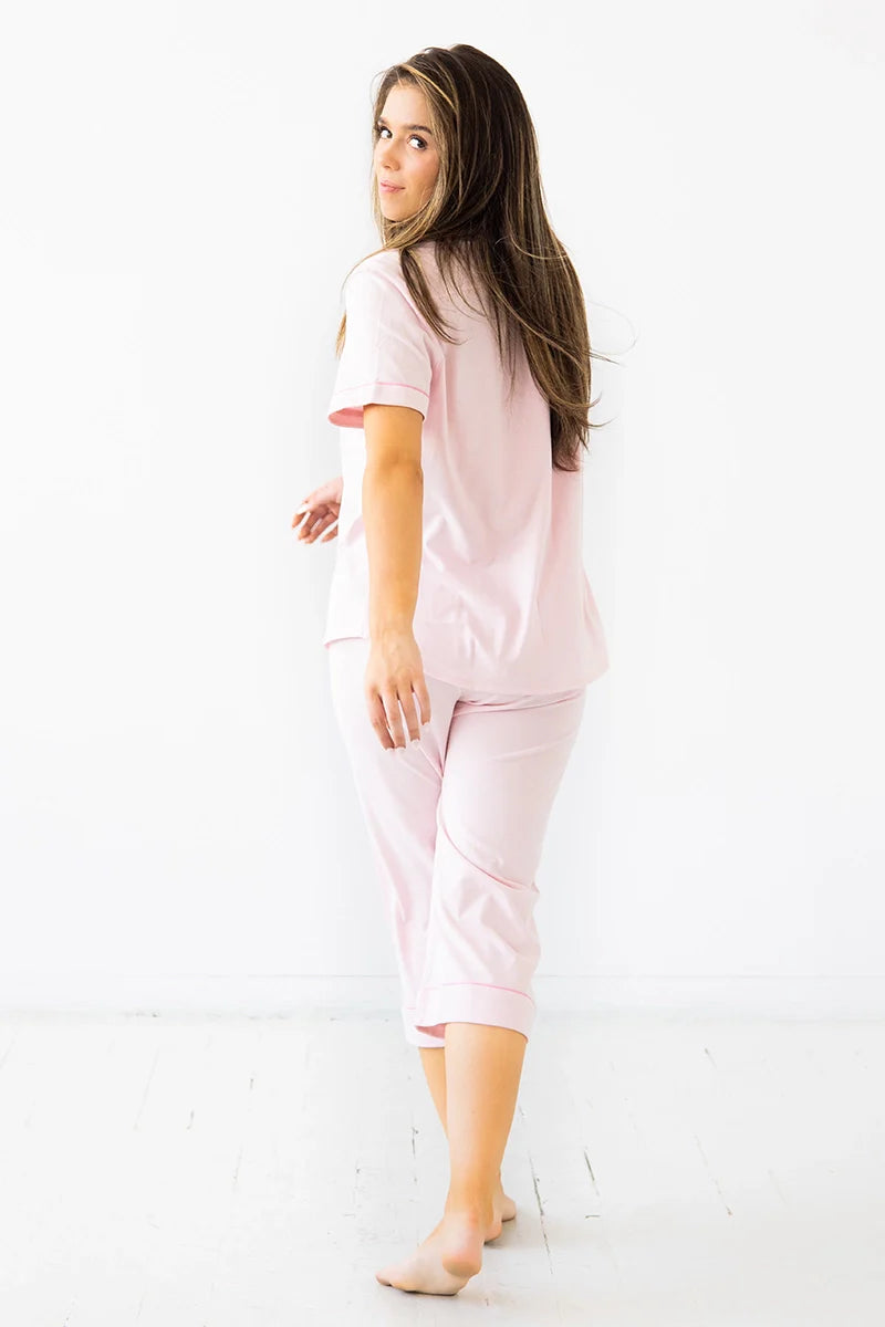 SALUA Classic Luxury Capri Pajamas in Brushed Pima Cotton