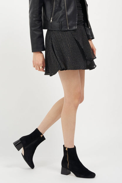 Arina Bootie Black Kid Suede